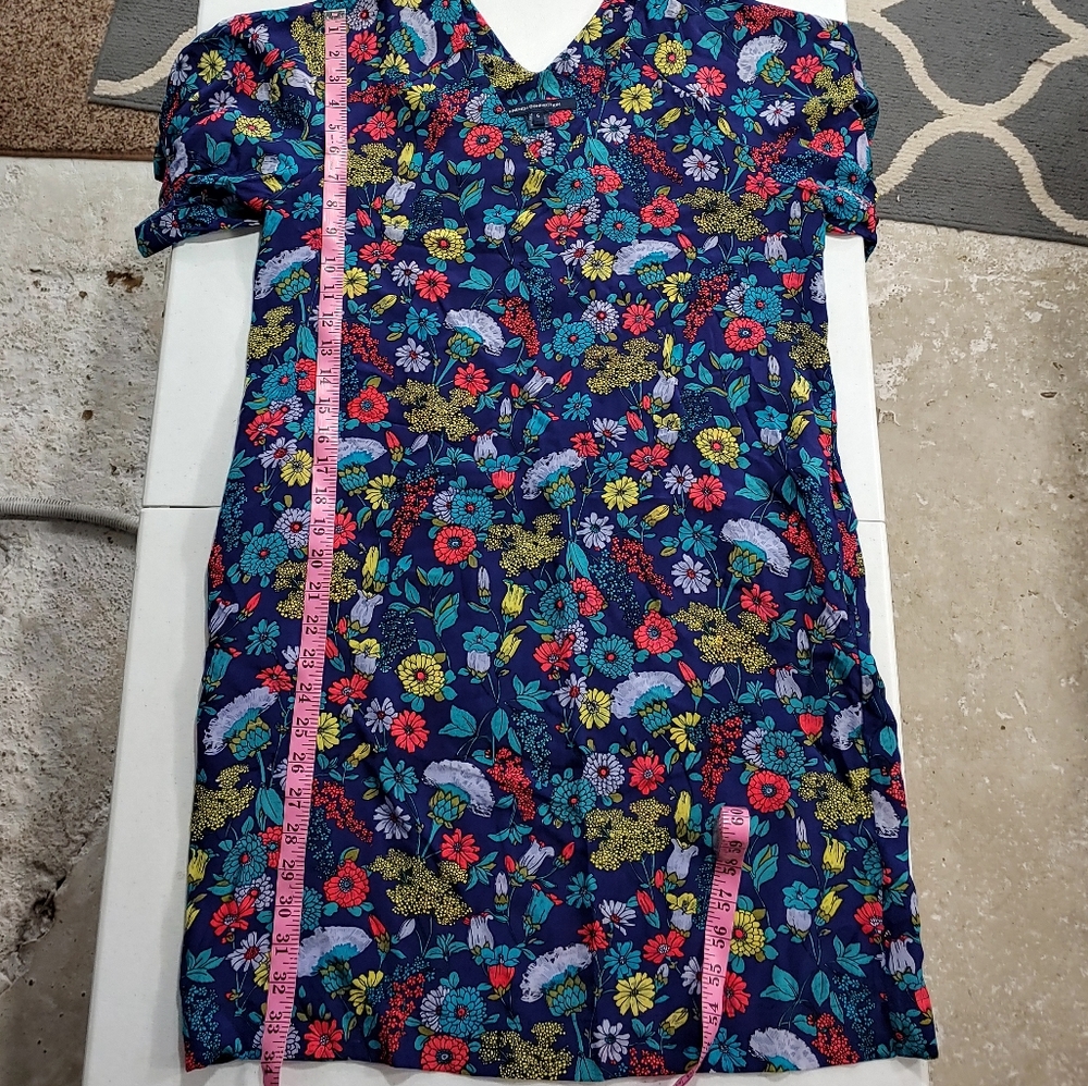 FRENCH CONNECTION FLORAL SILK PULLOVER DRESS (655) - Picture 14 of 15